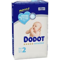 Pañal 4-8 kg talla 2 dodot sensitive, paquete 58 uds