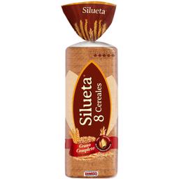 Pan de molde 8 cereales bimbo silueta, paquete 650 g