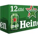 Cerveza Heineken Lager pack de 12 latas de 33 cl