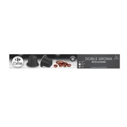 Café cápsulas doble aroma Carrefour Extra compatible con Nespresso 10 ud