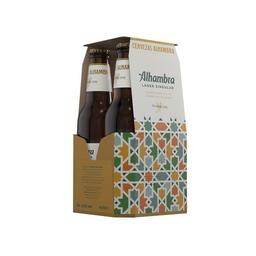 ALHAMBRA LAGER SINGULAR Especial Cerveza pack de 4 uds. de 33 cl