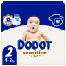 Pañales Dodot Sensitive T2 (4-8 kg) 80 ud