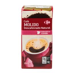 Café molido natural descafeinado Carrefour 250 g
