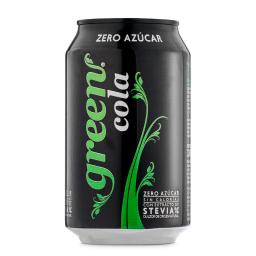 Refresco de cola zero azúcar Green cola lata 33 cl