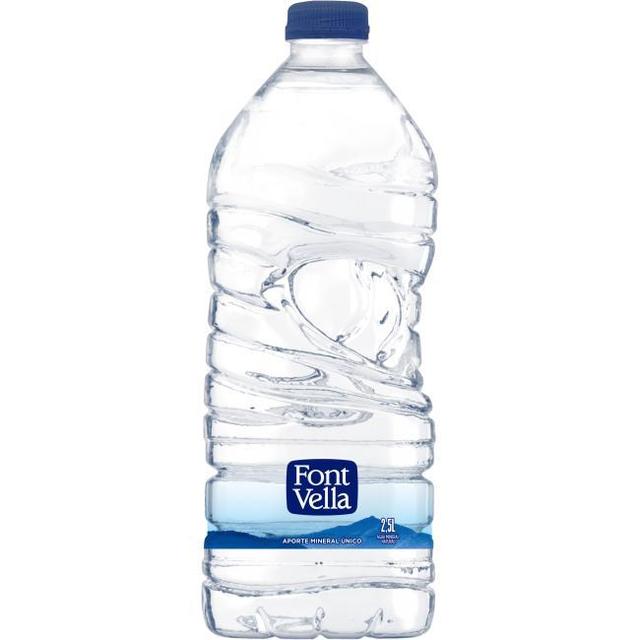 Agua mineral font vella, botella 2,5 litros