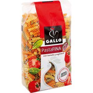 Espirales de tomate y espinacas pasta fina Gallo 400 g