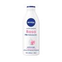 NIVEA Loción corporal (body milk) hidratante con aroma a rosa, pieles normales a secas 400 ml