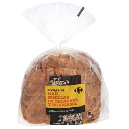 Pan de hogaza de maíz, semillas de calabaza y de girasol Carrefour 400 g