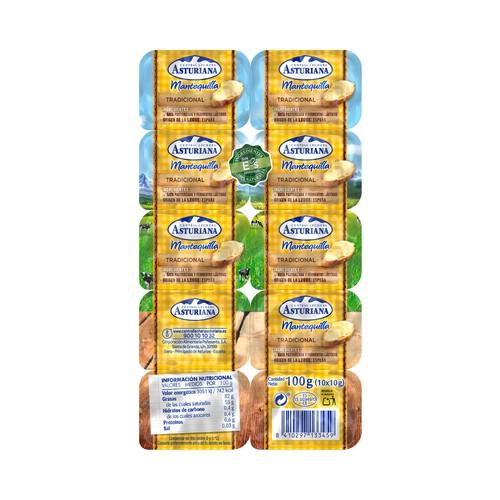 CENTRAL LECHERA ASTURIANA Mantequilla tradicional en porciones individuales 10 x 10 g
