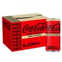 Coca Cola zero azúcar zero cafeína mini pack 6 latas 20 cl