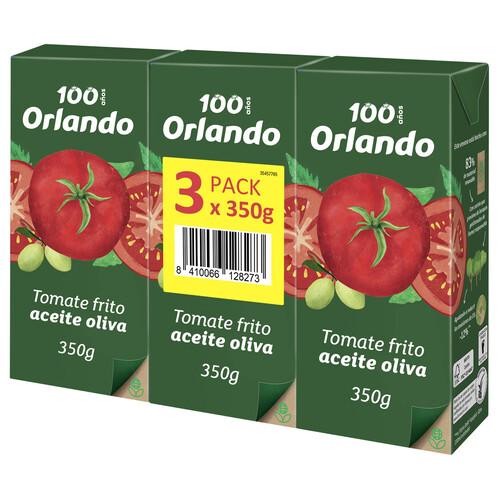Tomate frito en aceite de oliva orlando, pack 3x350 g