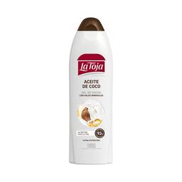 LA TOJA Gel de baño o ducha con sales minerales y aceite de coco para una piel nutrida 600 ml