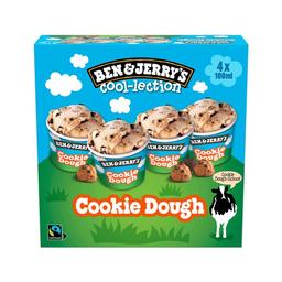 BEN & JERRY'S Helado sabor cookie dough multipack 4 x 100 ml 288 gr
