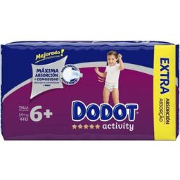 Pañal 14 kg+ talla 6 extra dodot activity, paquete 44 uds