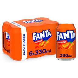 Refresco FANTA naranja lata pack 6x33 cl