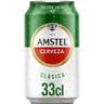 Cerveza clásica amstel, lata 33 cl
